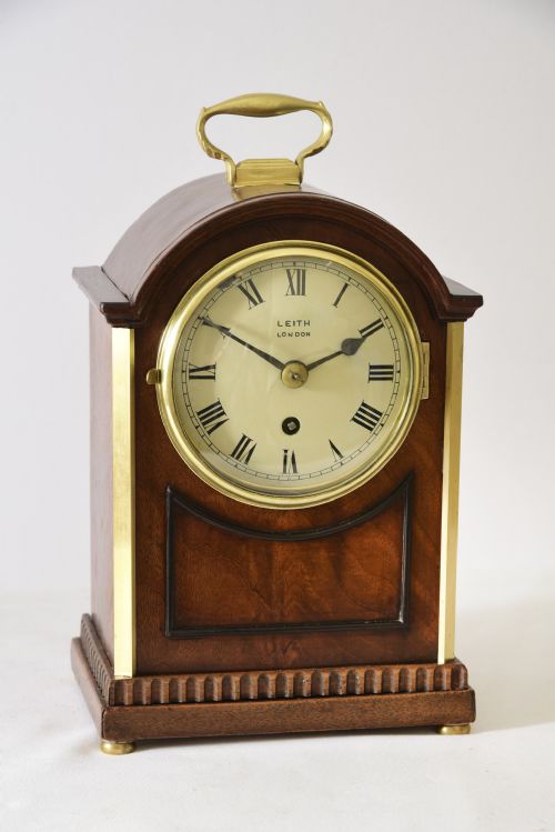 LONDON FUSEE LIBRARYTABLEMANTELBRACKET CLOCK LEITH OF LONDON - ADDITIONAL PHOTO 1