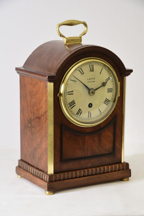 LONDON FUSEE LIBRARYTABLEMANTELBRACKET CLOCK LEITH OF LONDON - ADDITIONAL PHOTO 2