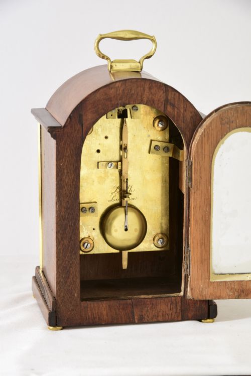 LONDON FUSEE LIBRARYTABLEMANTELBRACKET CLOCK LEITH OF LONDON - ADDITIONAL PHOTO 4