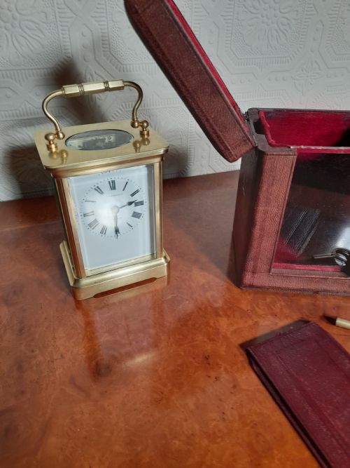 French Carriage Clock and Case.