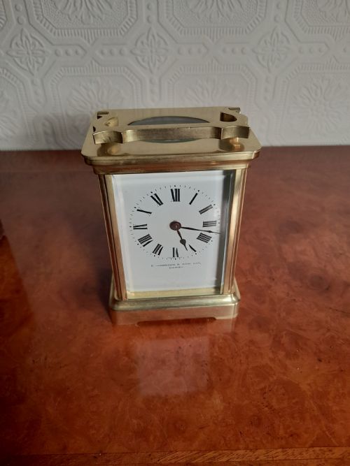 fig 1. French Carriage Clock complete with Case.