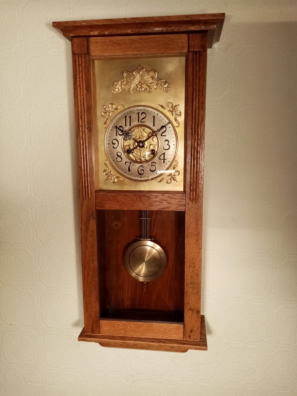 Arts & Crafts Striking Wall Clock. View II