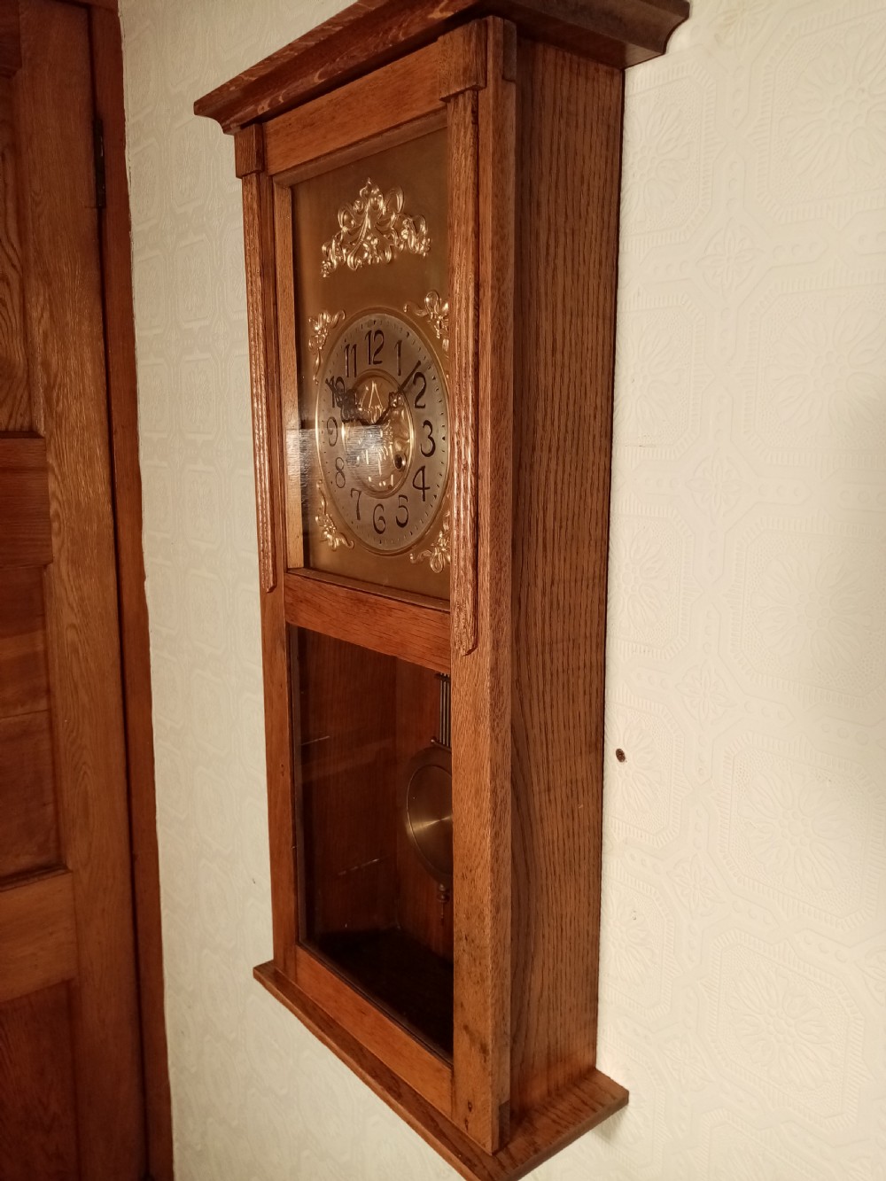 Arts & Crafts Striking Wall Clock. View III