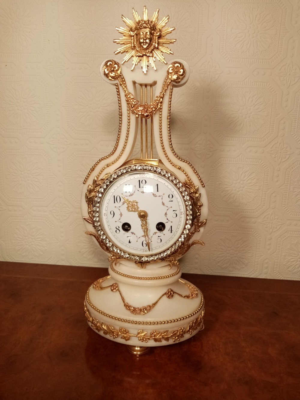 Outstanding Lyre Clock by VINCENTI of PARIS.