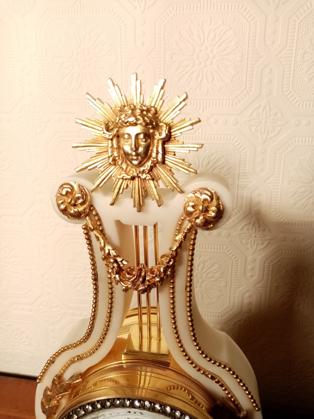 Outstanding Lyre Clock by VINCENTI of PARIS. View V