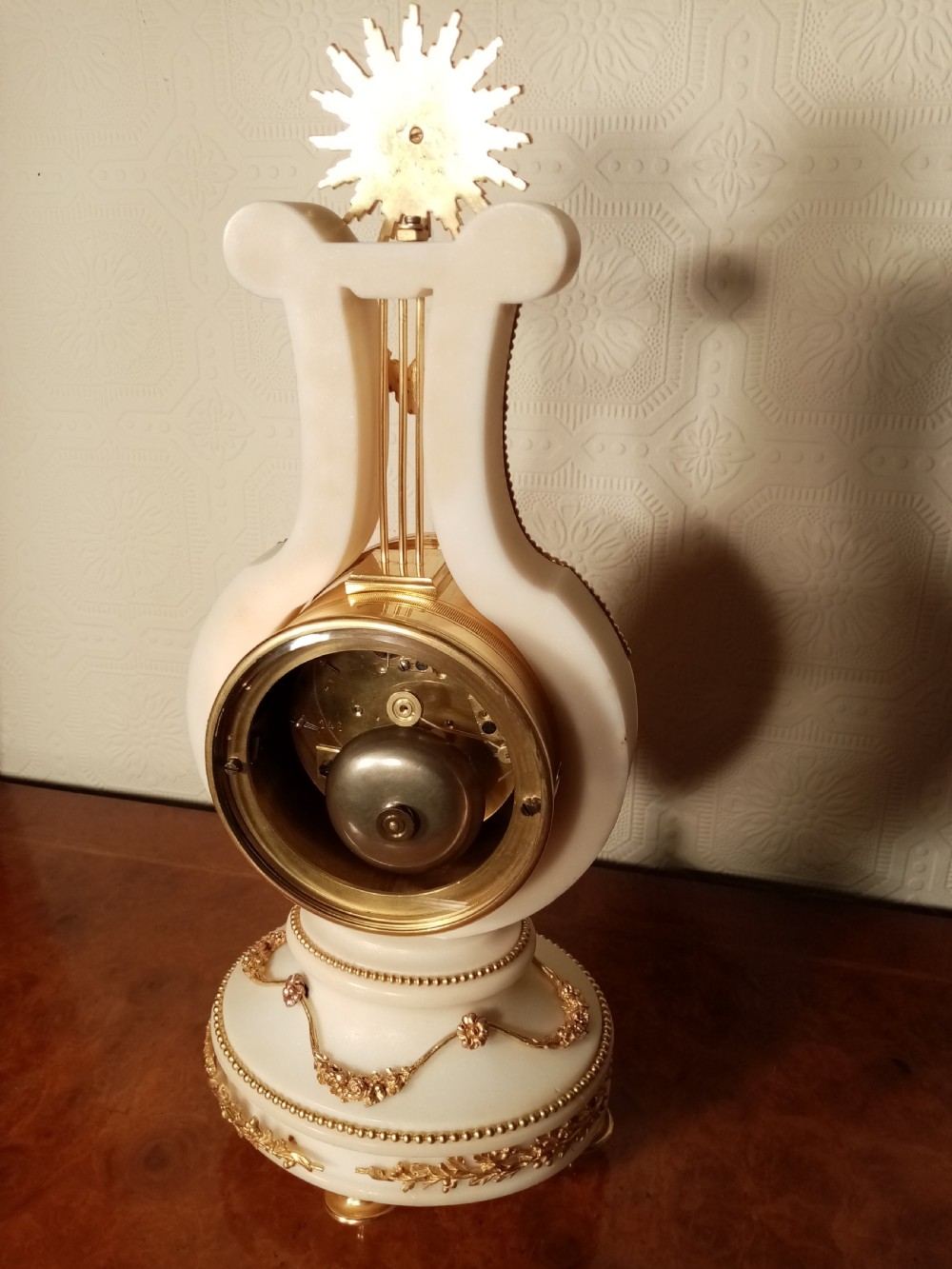 Outstanding Lyre Clock by VINCENTI of PARIS. View VIII
