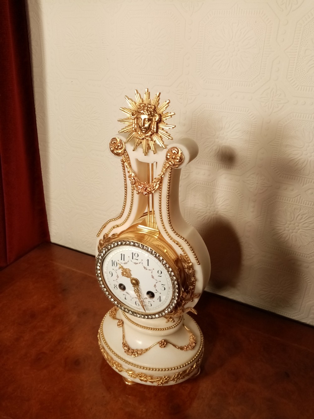 Outstanding Lyre Clock by VINCENTI of PARIS. View IX