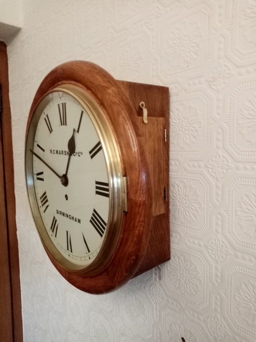 Fusee School/Dial Clock. R.C.Marsh&Co.Ltd. BIRMINGHAM