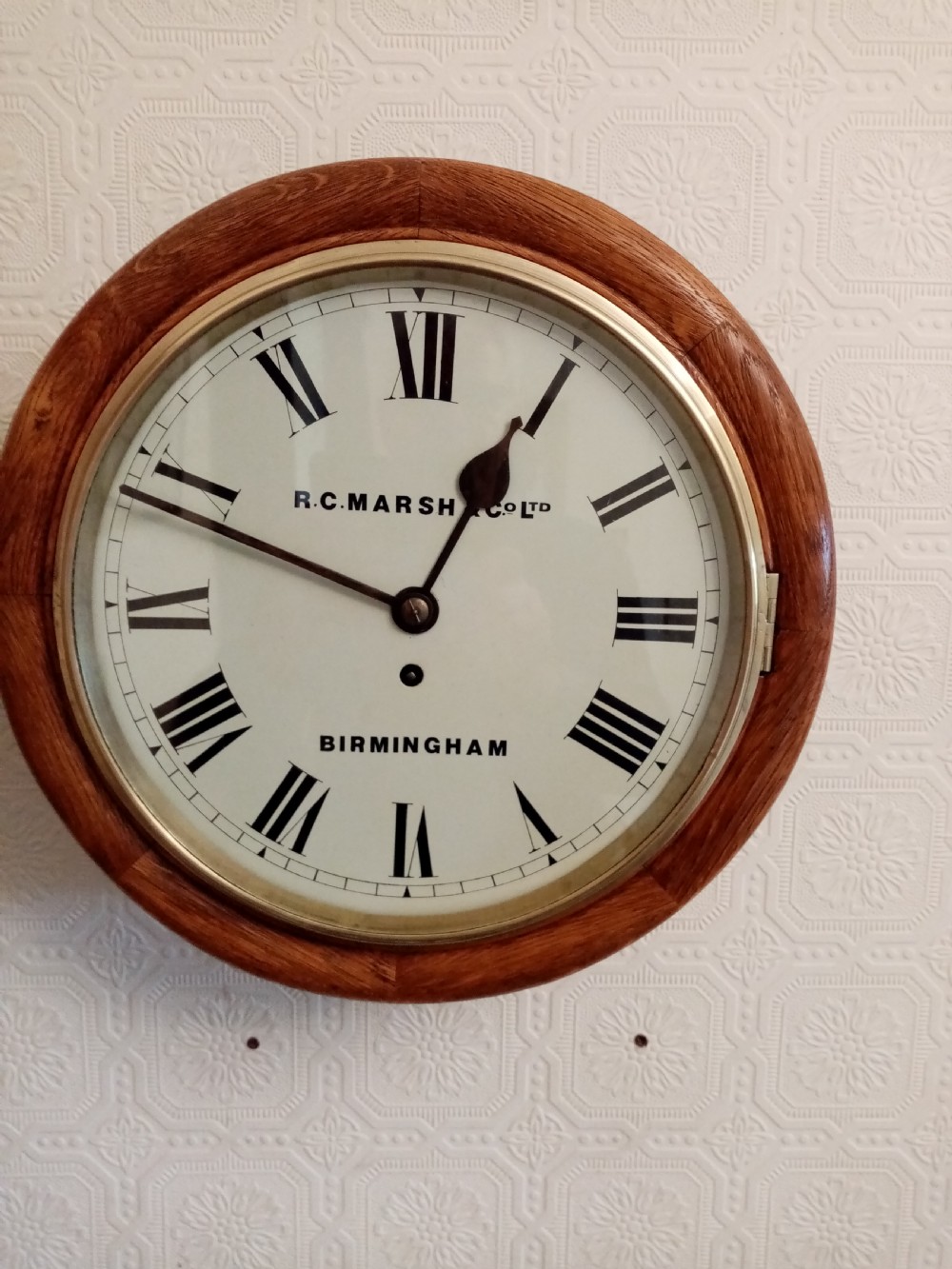 Fusee School/Dial Clock. R.C.Marsh&Co.Ltd. BIRMINGHAM View IV