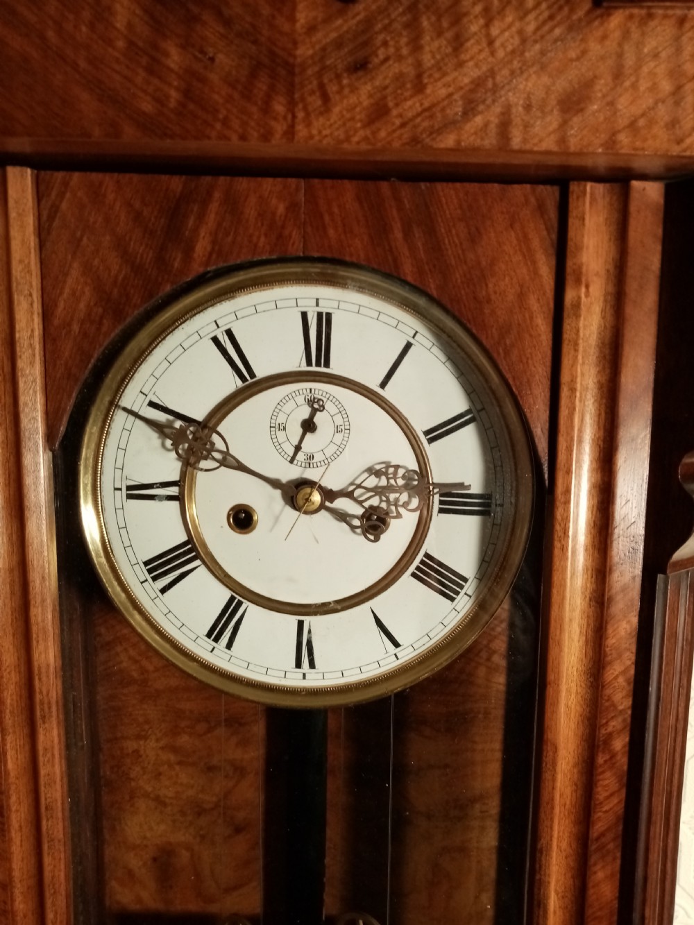 Twin weight Vienna Regulator Wall Clock. View VIII