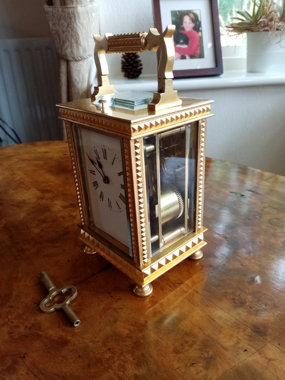 Gilt Strike/Repeat Carriage Clock View II