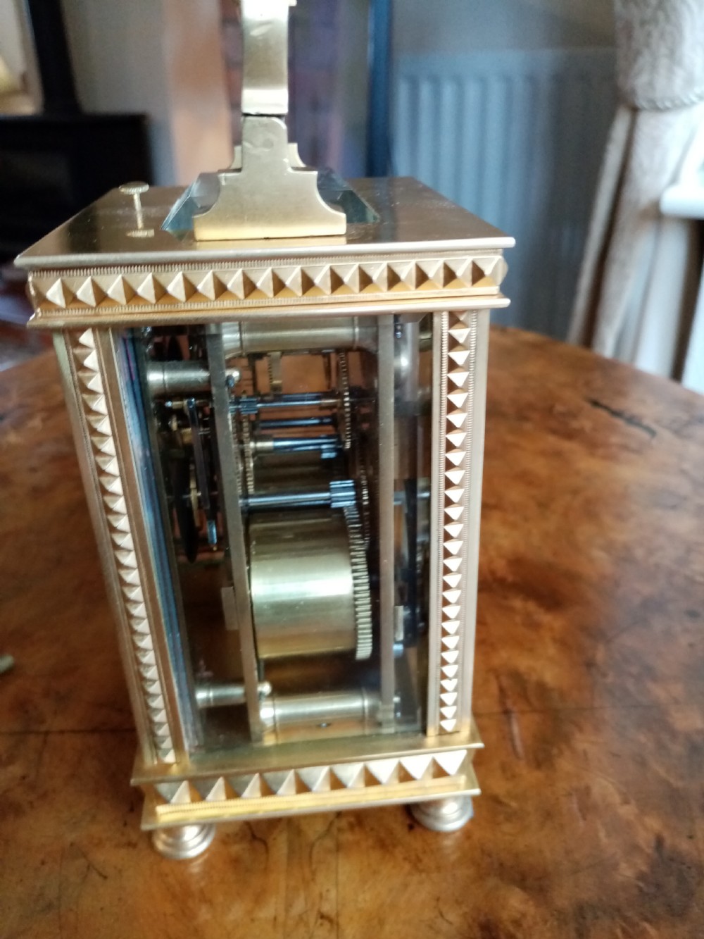 Gilt Strike/Repeat Carriage Clock View III