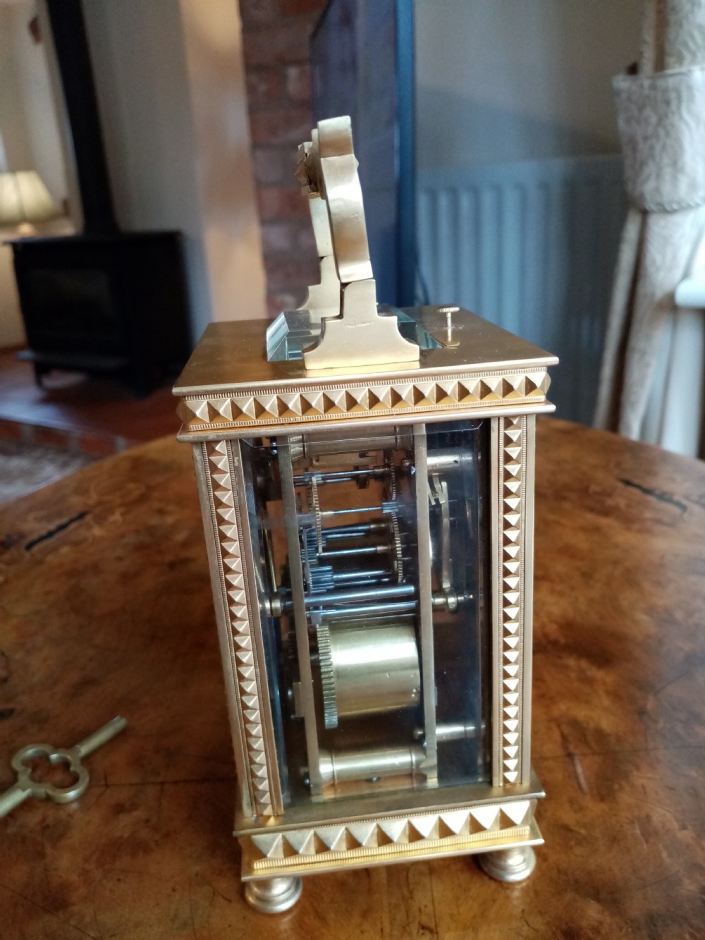 Gilt Strike/Repeat Carriage Clock View IV
