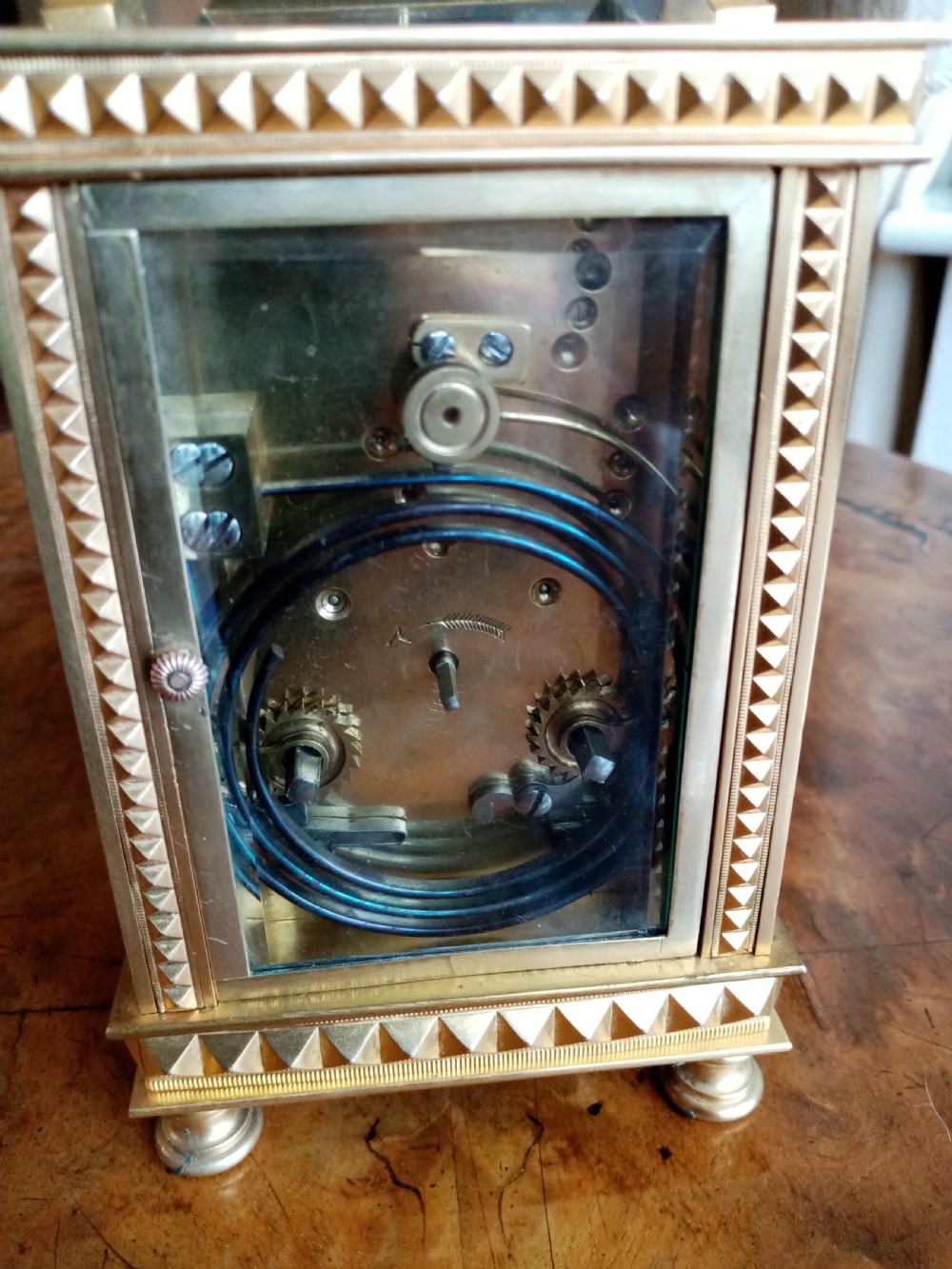 Gilt Strike/Repeat Carriage Clock View V