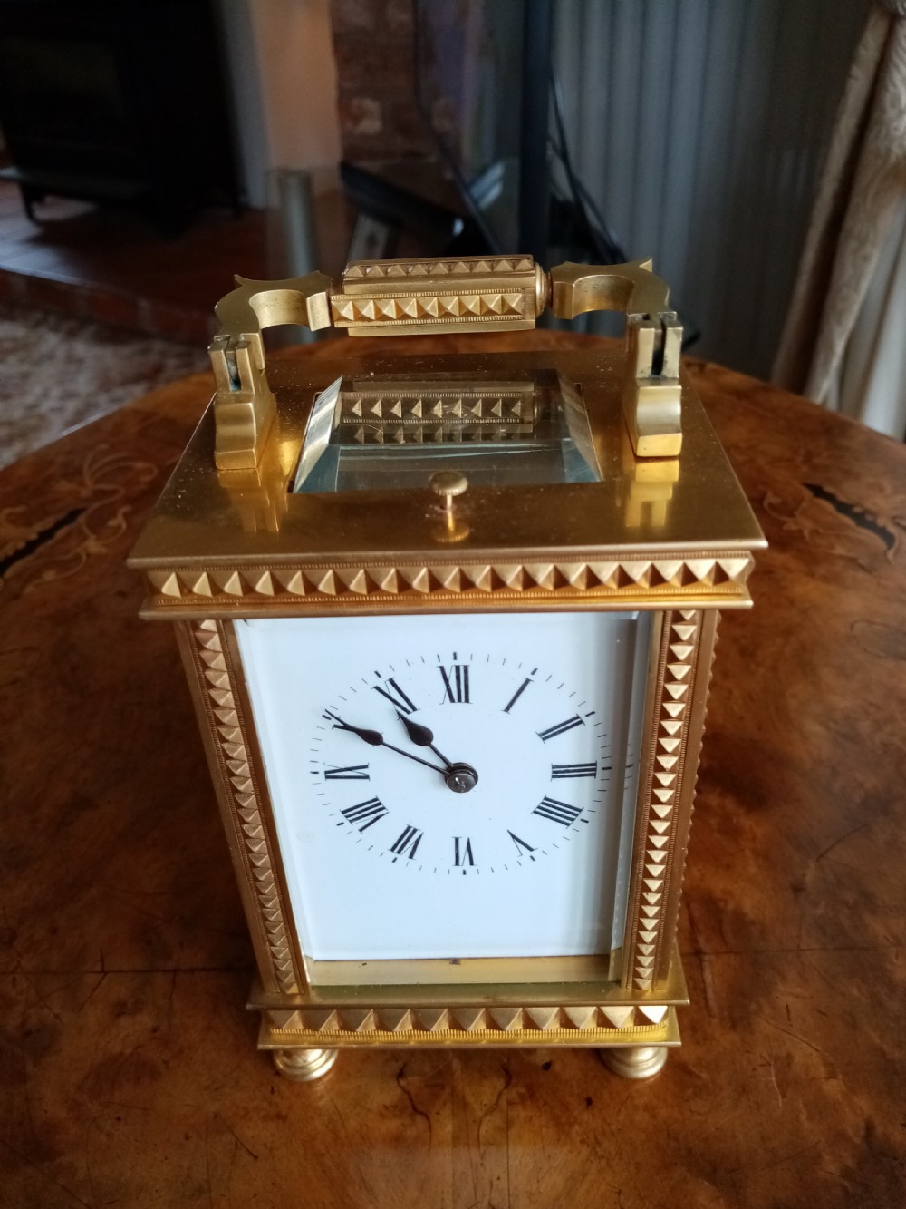 Gilt Strike/Repeat Carriage Clock View VII