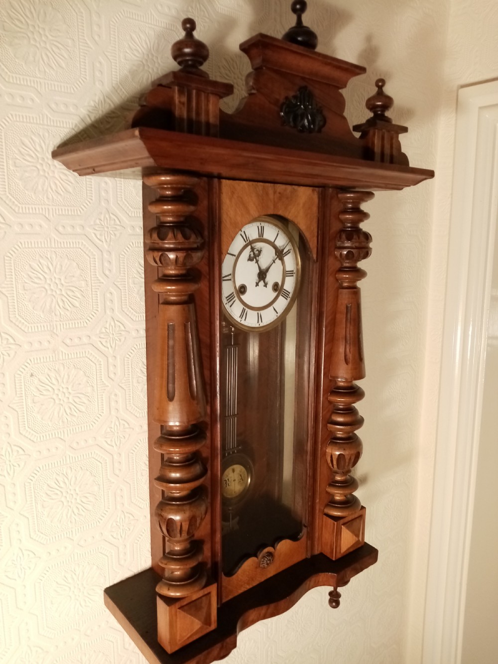 Small Spring-driven Vienna Wall Clock View VI