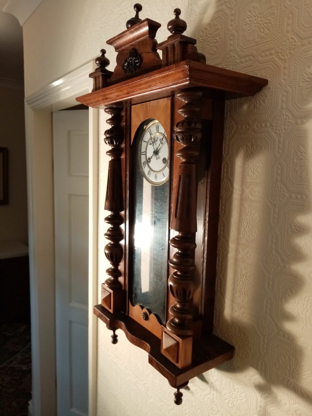 Small Spring-driven Vienna Wall Clock View VII