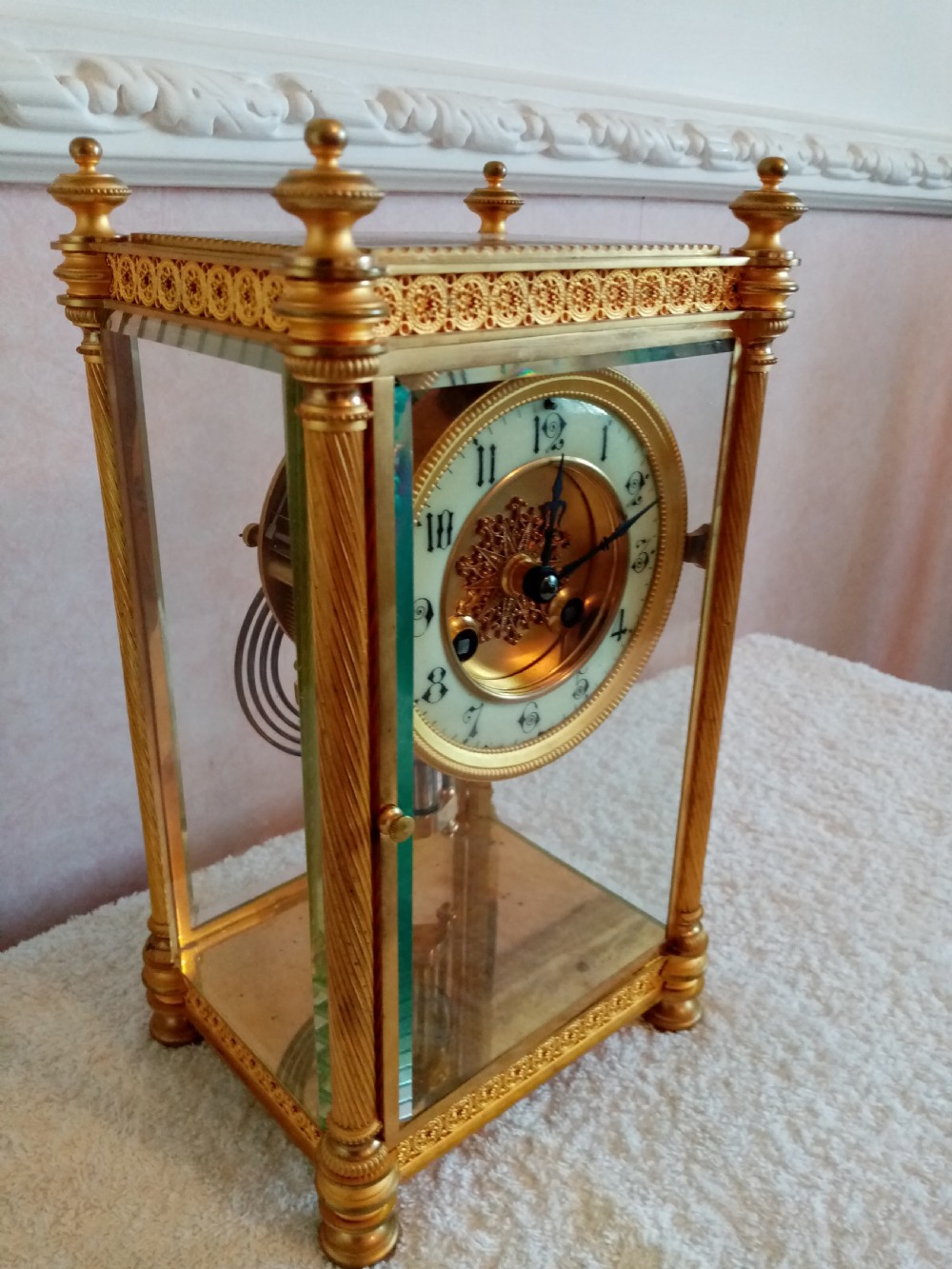 Gilt Four-Glass-Sided Table/Bracket Clock. Fabrique of Paris. View II