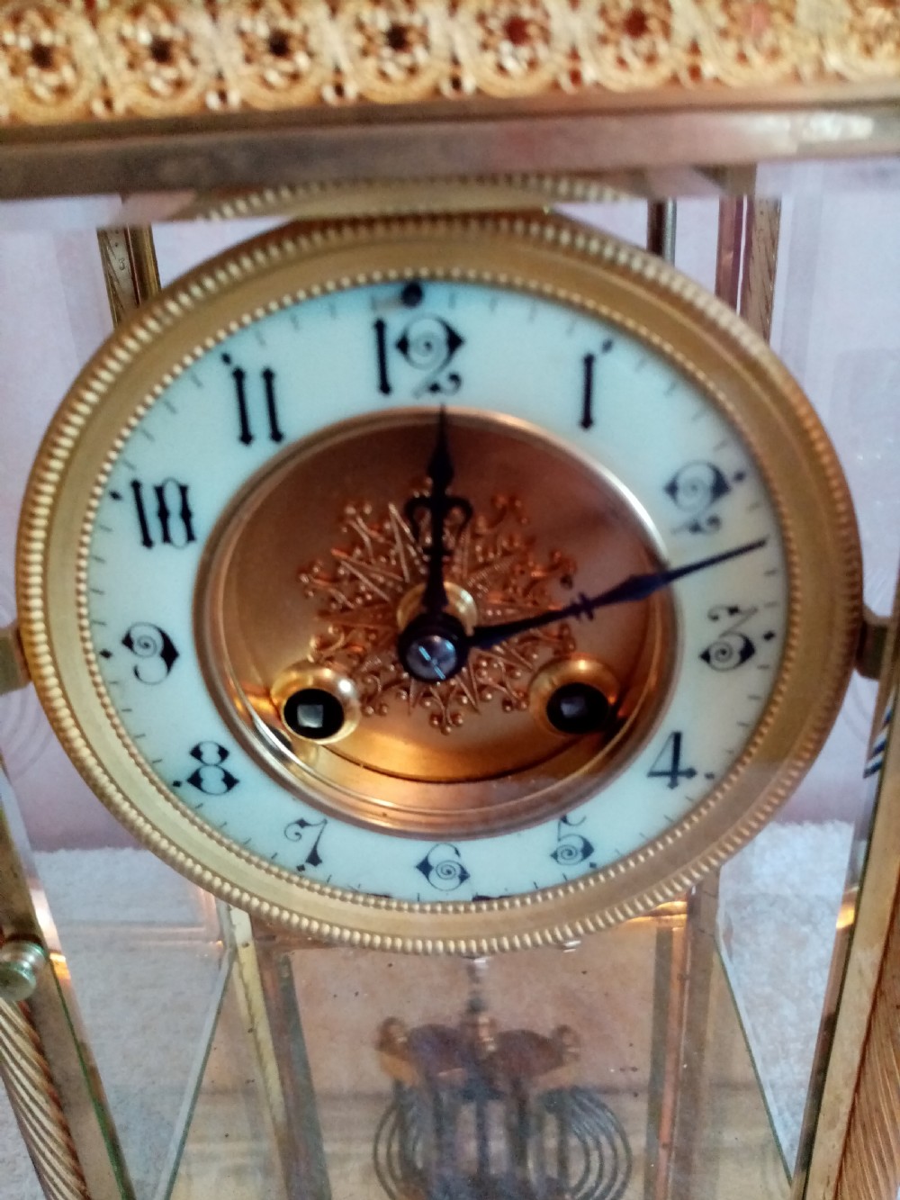 Gilt Four-Glass-Sided Table/Bracket Clock. Fabrique of Paris. View IV