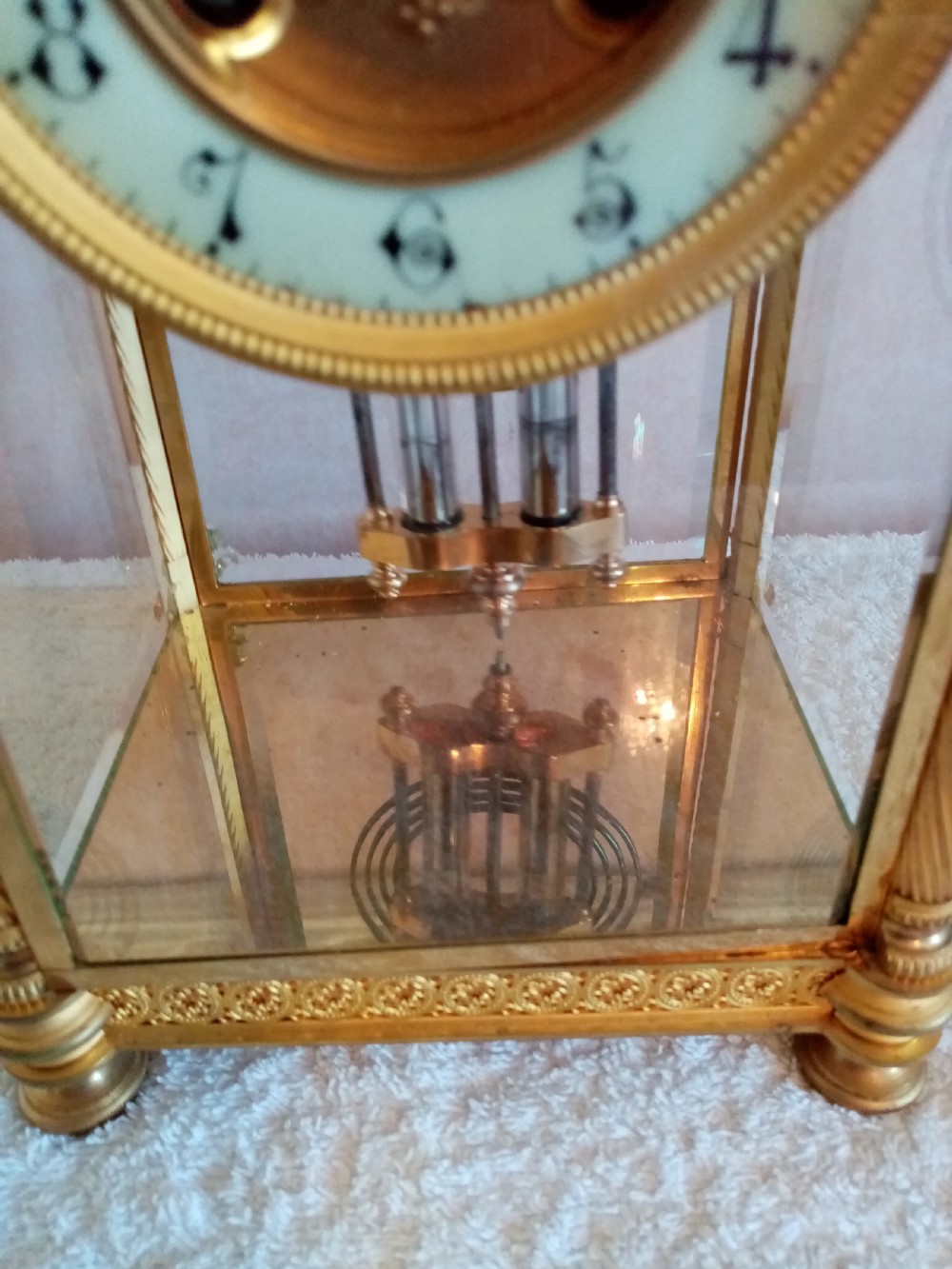 Gilt Four-Glass-Sided Table/Bracket Clock. Fabrique of Paris. View V