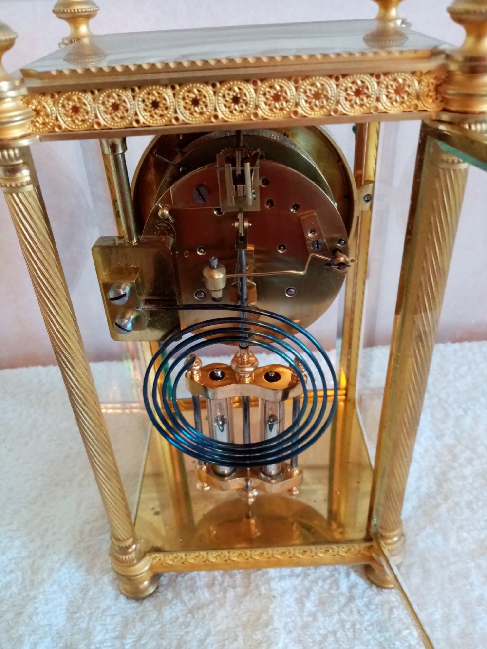 Gilt Four-Glass-Sided Table/Bracket Clock. Fabrique of Paris. View VI