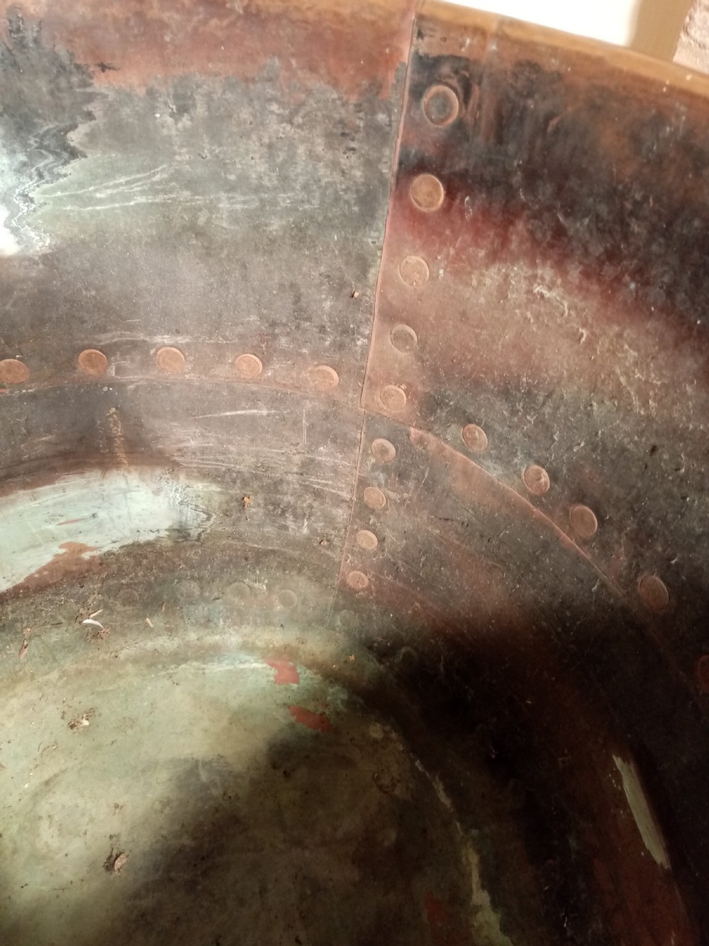 Victorian Copper Riveted  Log Bin/Cauldron View III
