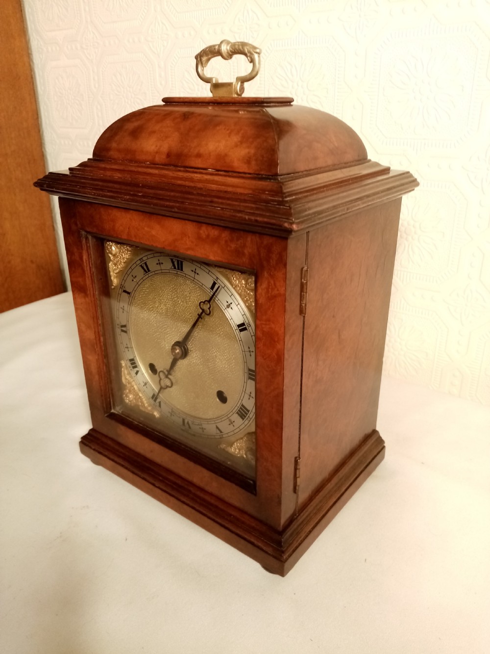 Burr Walnut, Elliott of London, Bracket/ Mantel Clock View III
