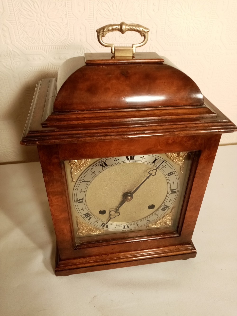 Burr Walnut, Elliott of London, Bracket/ Mantel Clock View IV
