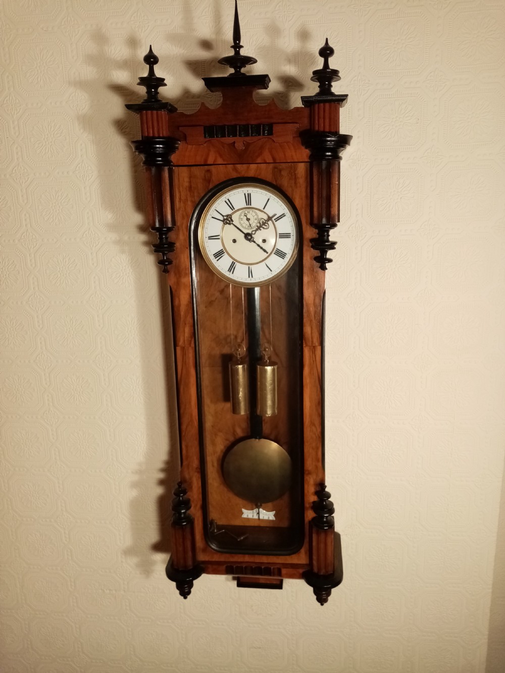 Slimline, Double-Weight, Vienna Wall Clock.