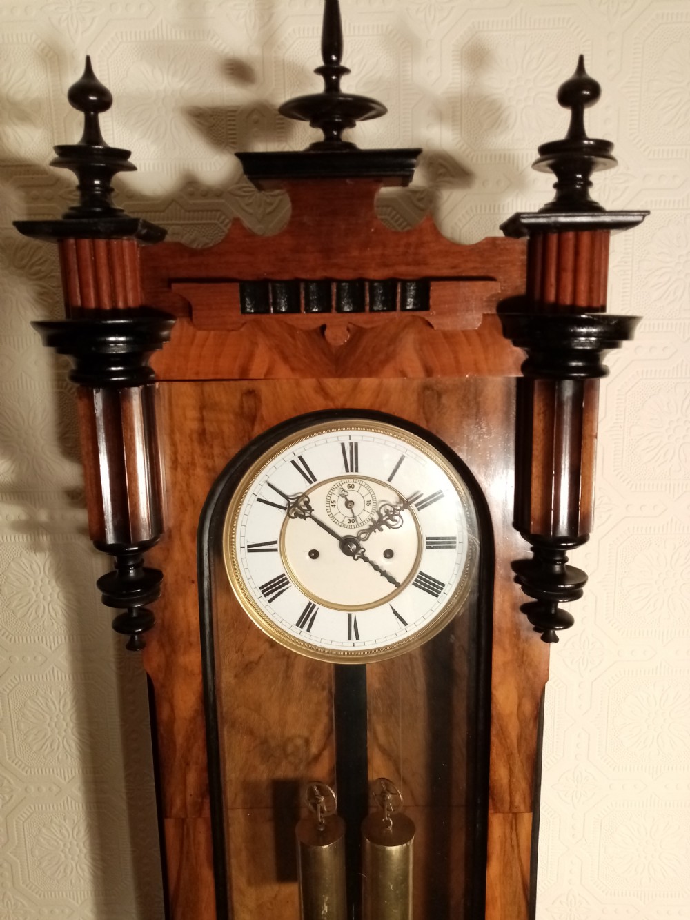 Slimline, Double-Weight, Vienna Wall Clock. View III