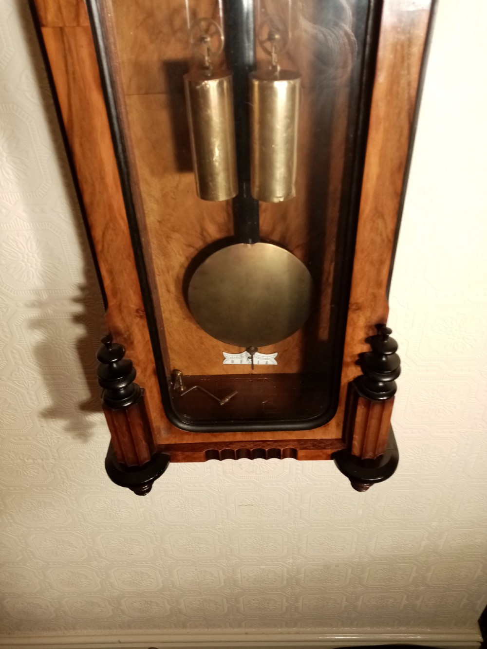 Slimline, Double-Weight, Vienna Wall Clock. View V