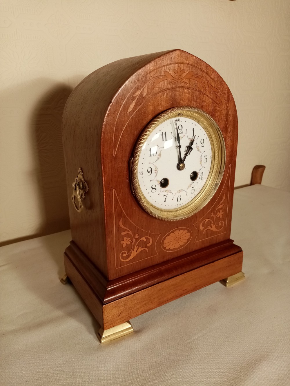 Light Mahogany Lancet top Mantel/Bracket Clock View III