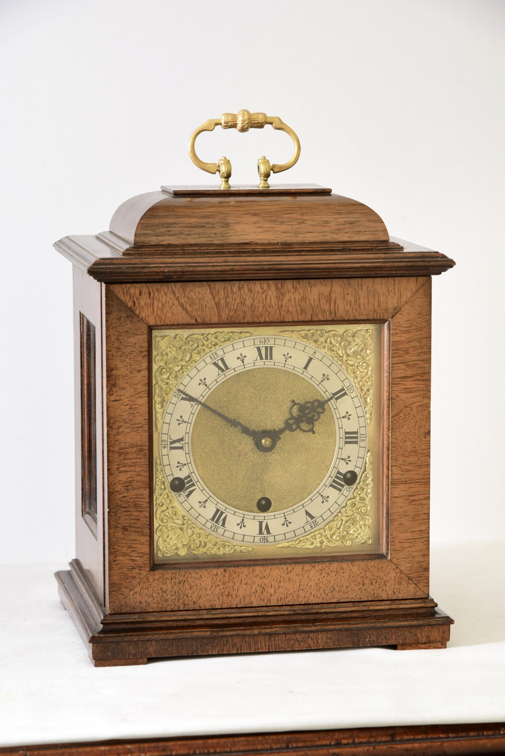 WESTMINSTER CHIME, WALNUT  MANTEL/BRACKET CLOCK.
