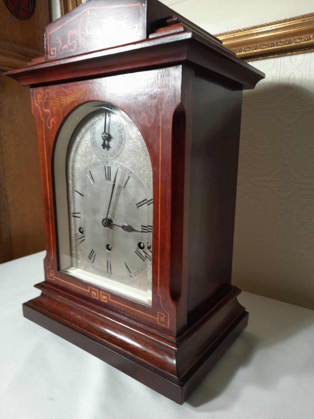 Edwardian Mahogany, Westminster-chime, Bracket Clock. View II
