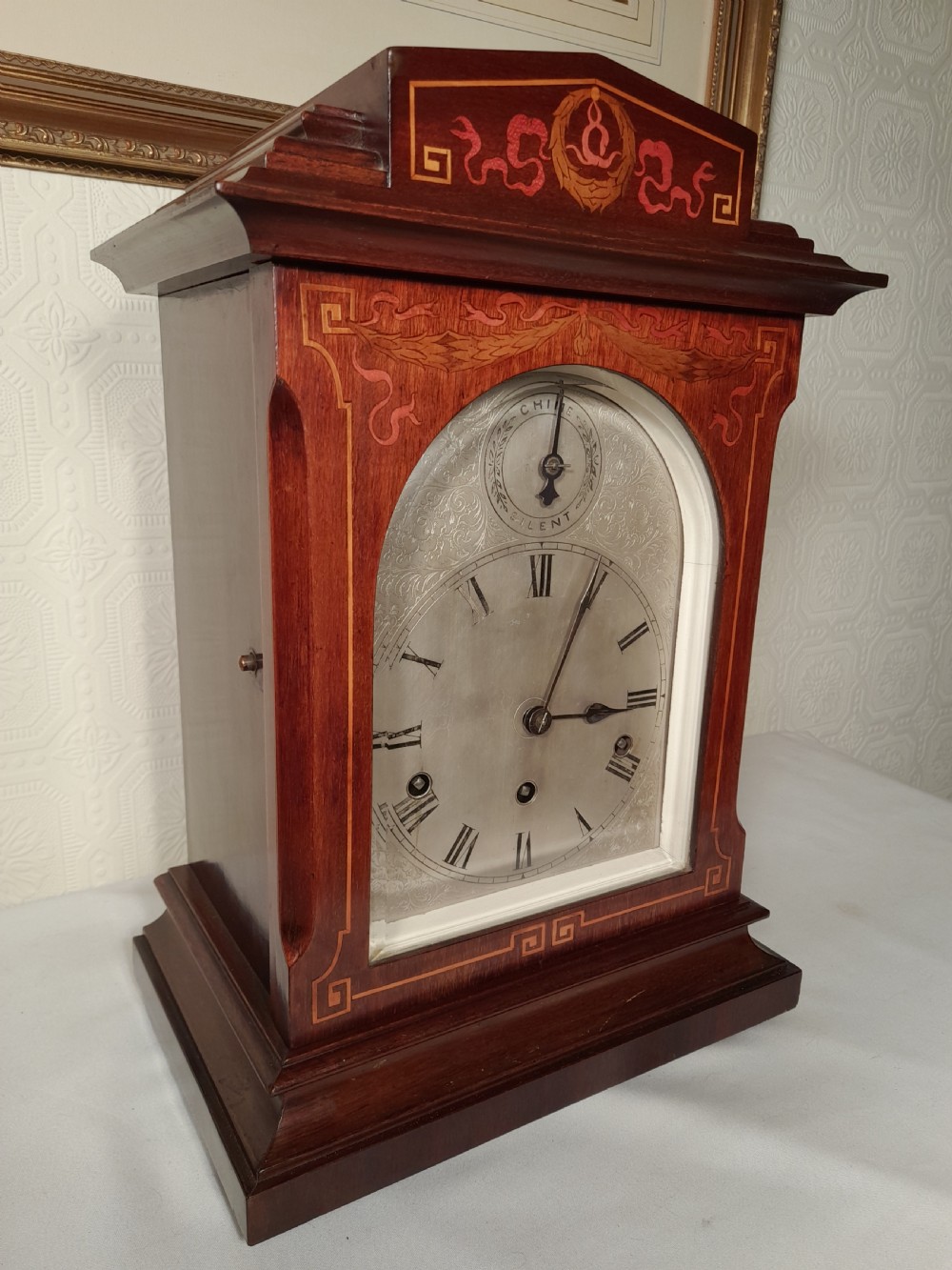 Edwardian Mahogany, Westminster-chime, Bracket Clock. View III