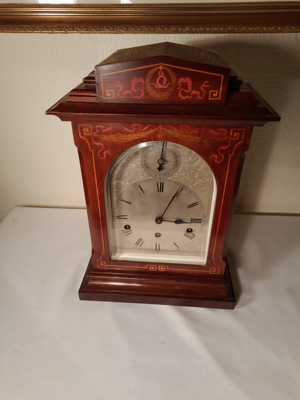Edwardian Mahogany, Westminster-chime, Bracket Clock. View IV
