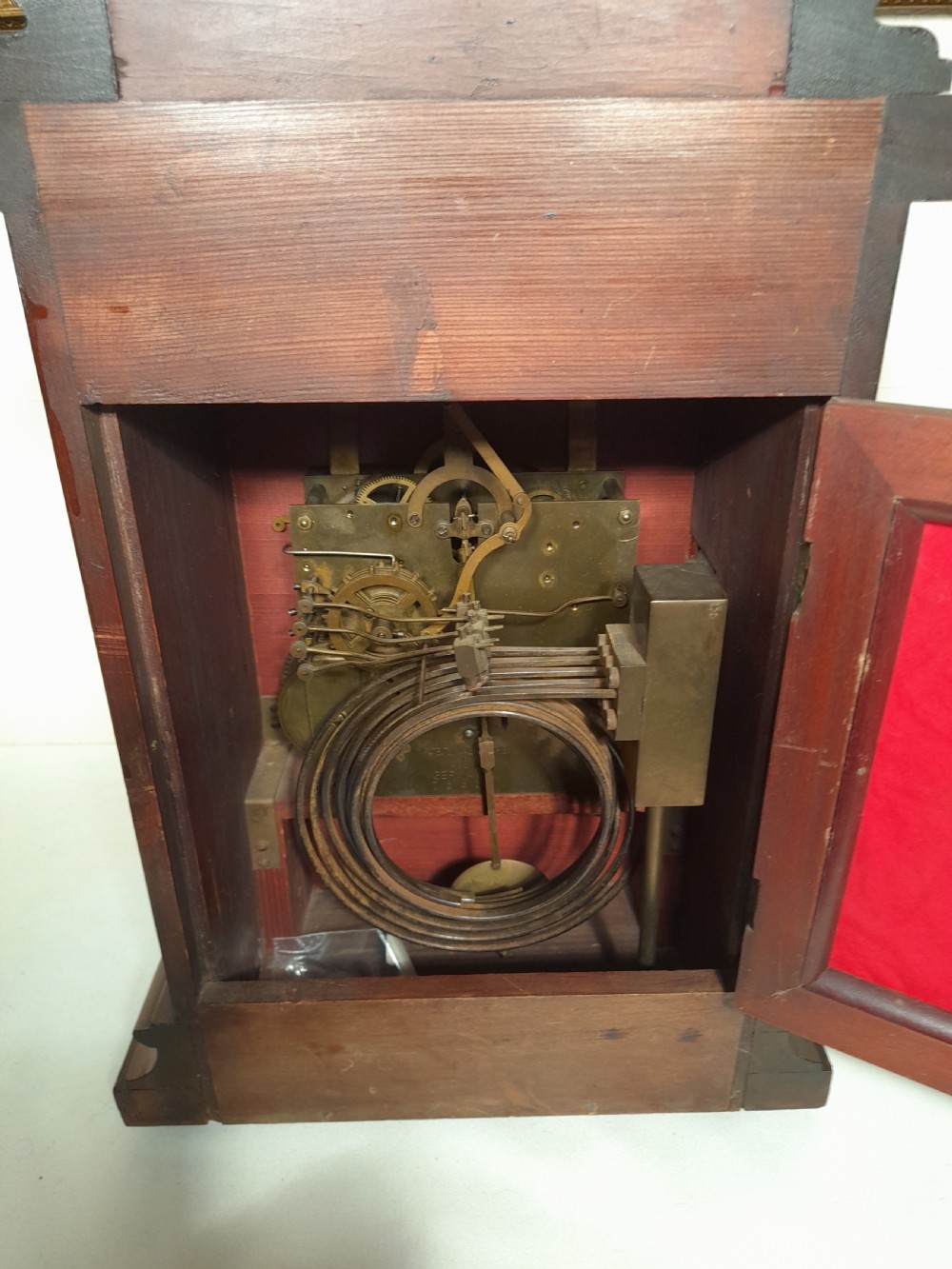 Edwardian Mahogany, Westminster-chime, Bracket Clock. View VI