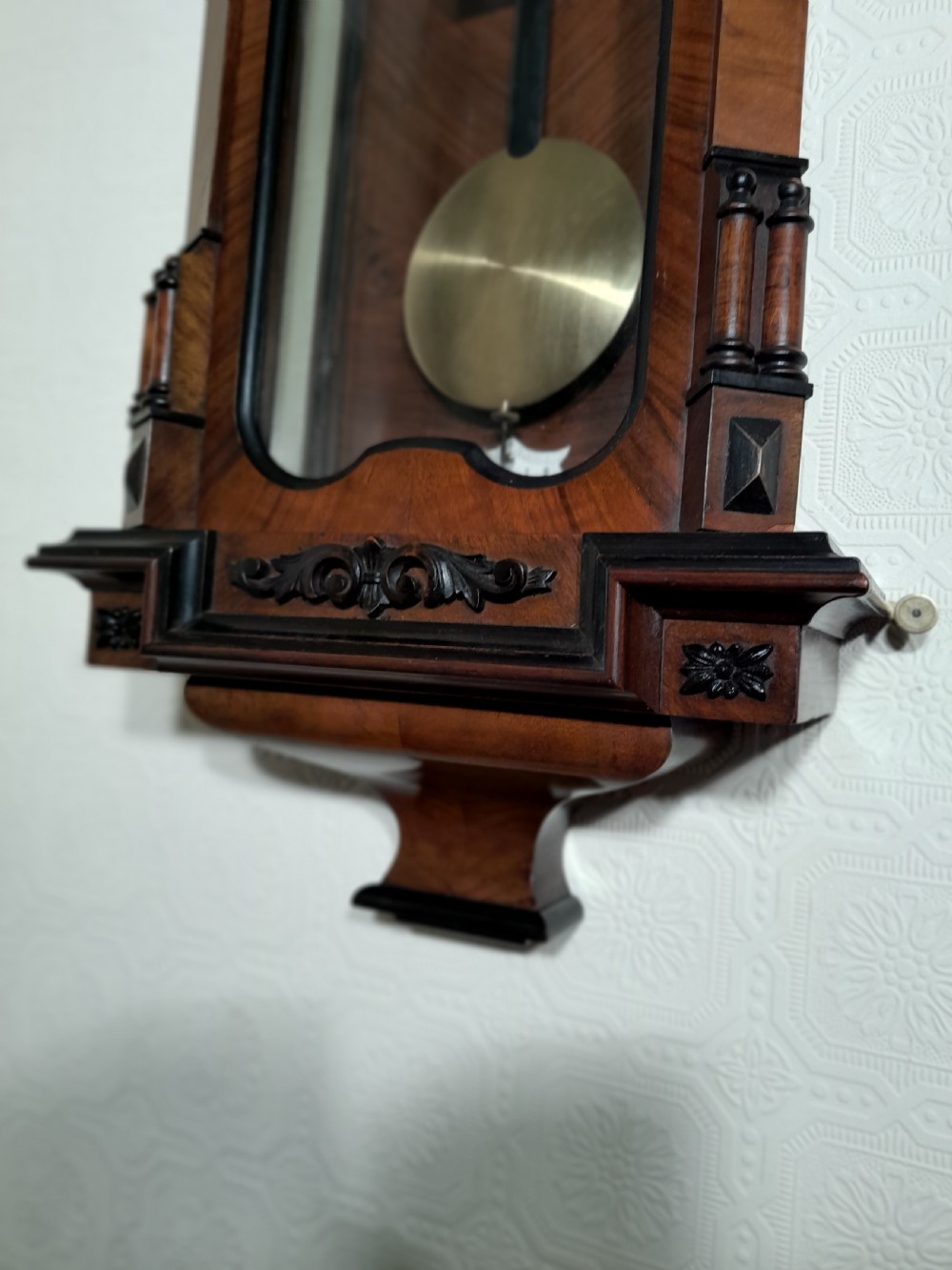 Slimline Gustav Becker Double-weight Vienna Wall Clock View IV