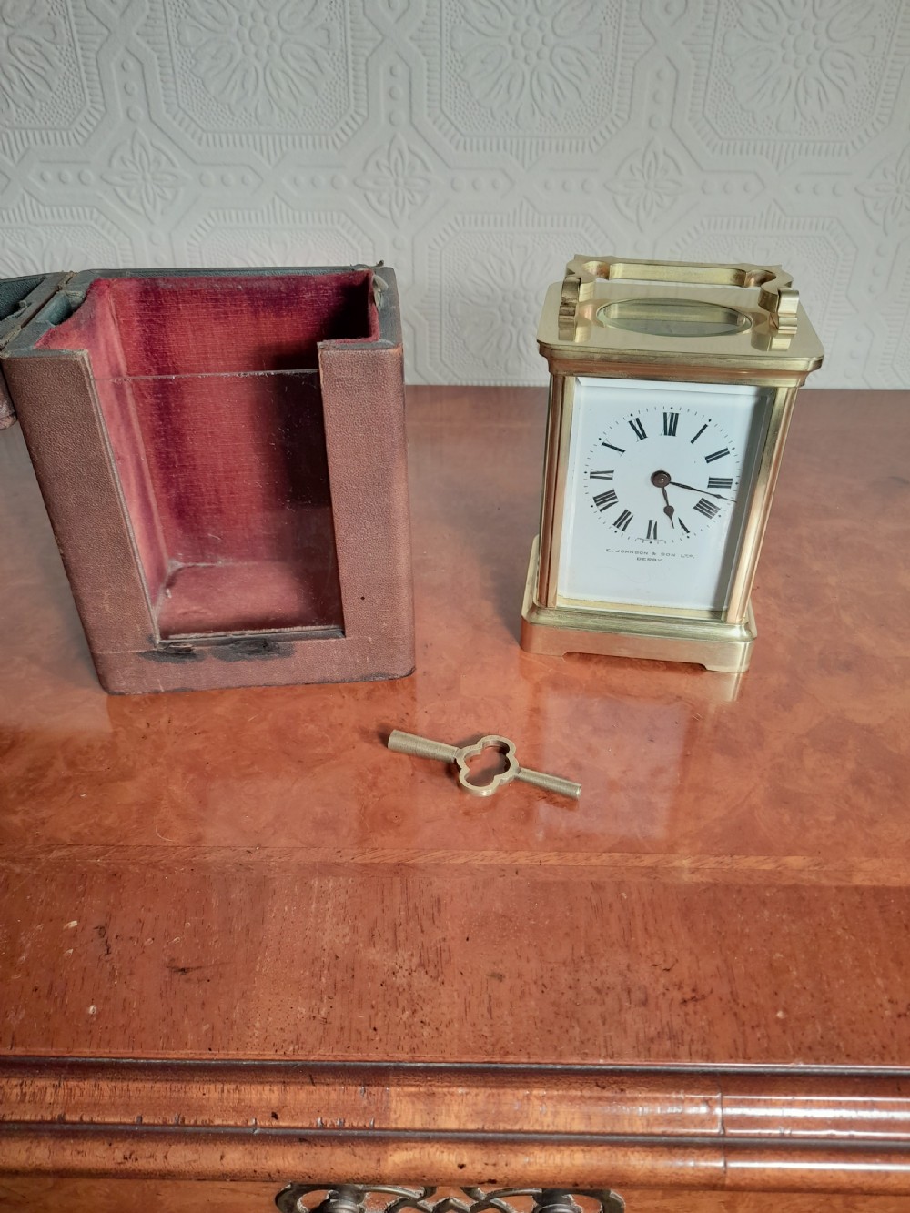 French Carriage Clock complete with Case.