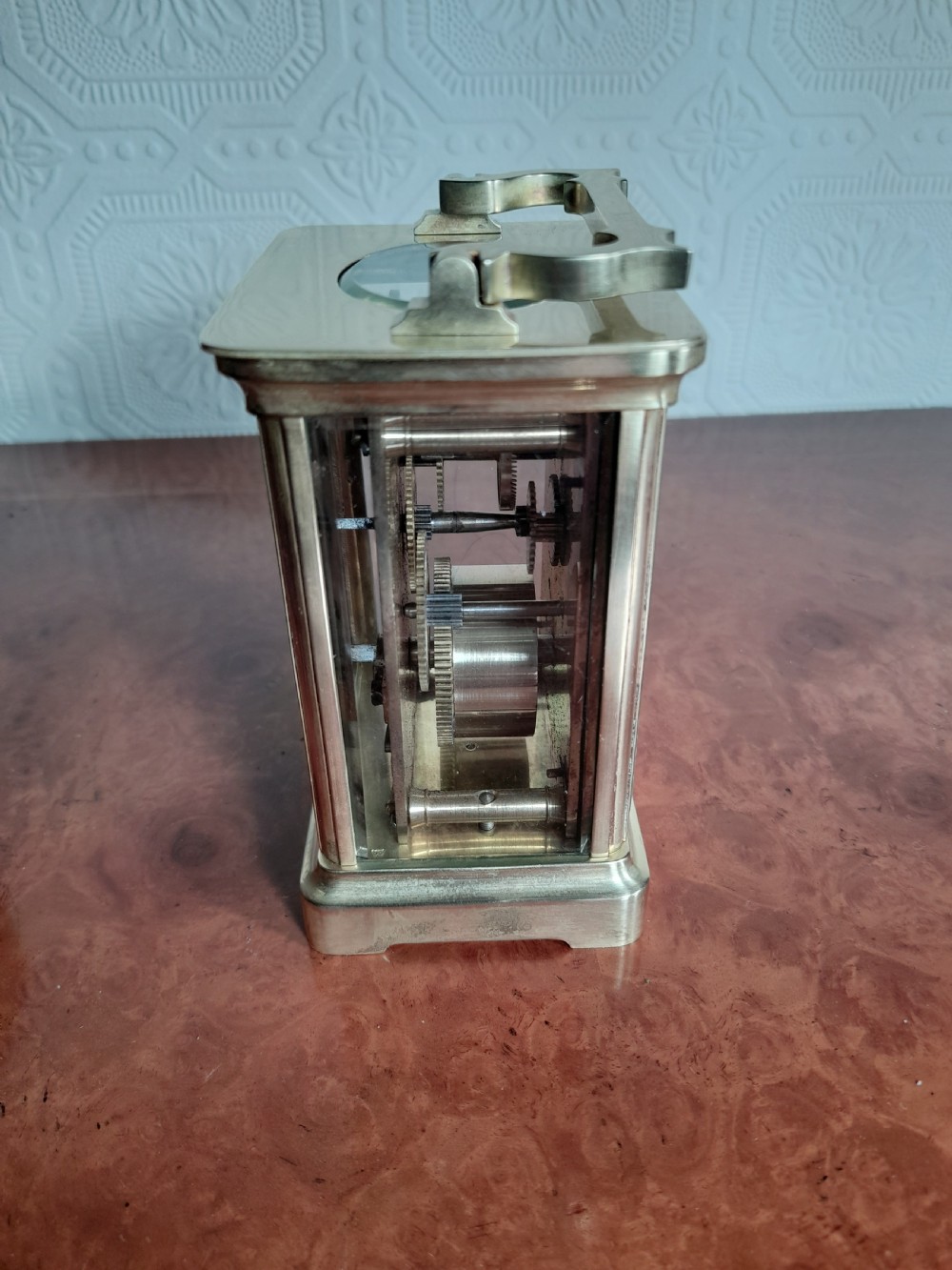 French Carriage Clock complete with Case. View V