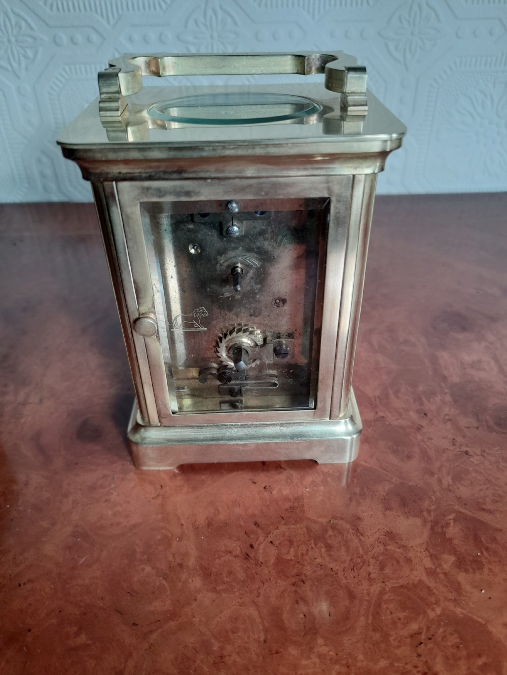 French Carriage Clock complete with Case. View VI