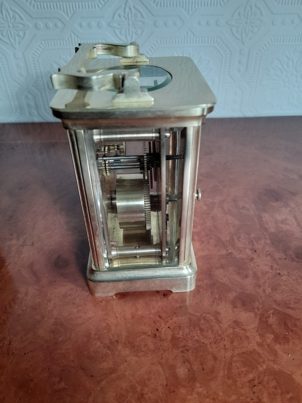French Carriage Clock complete with Case. View VII