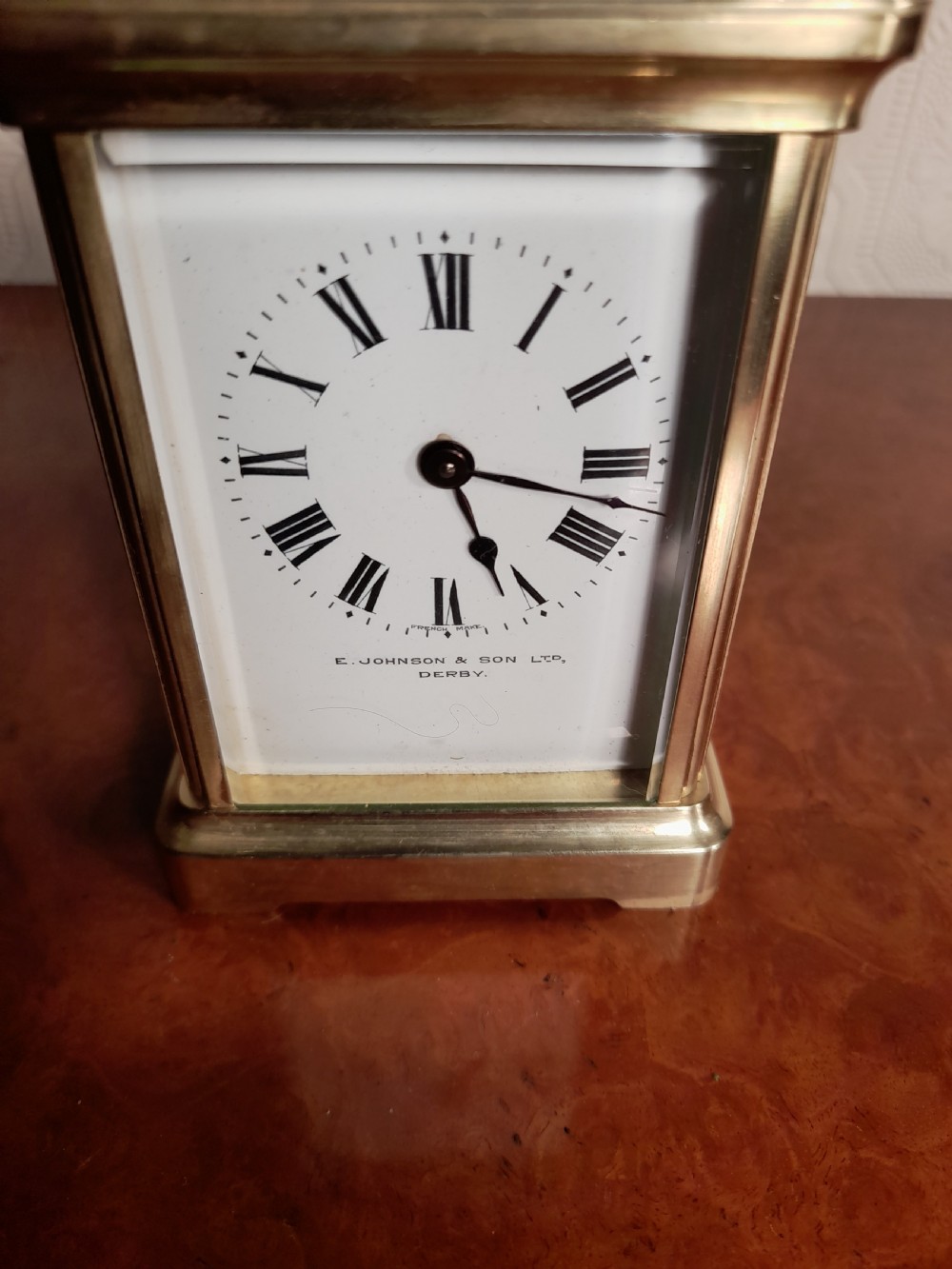French Carriage Clock complete with Case. View VIII