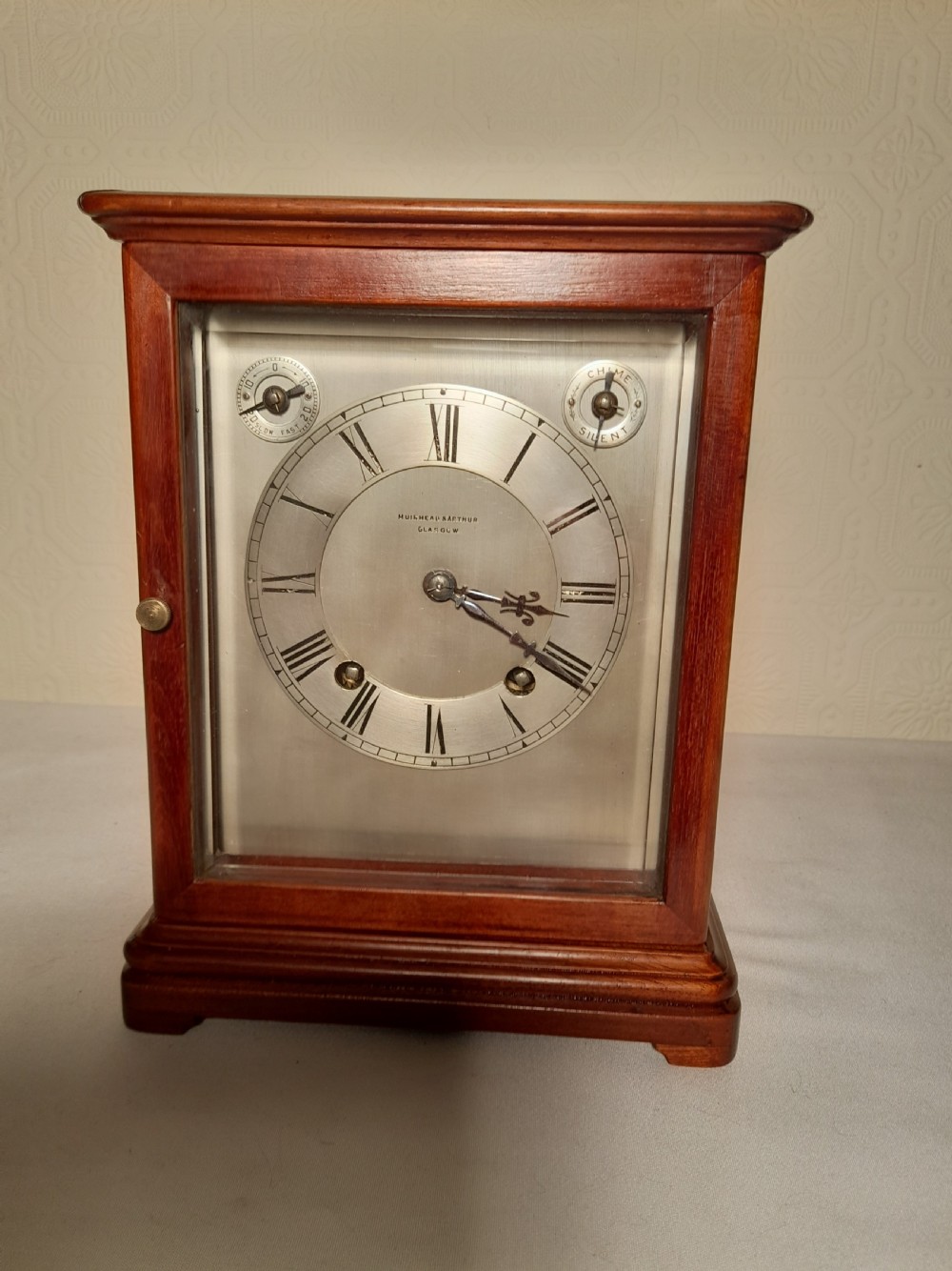 Mahogany 4 glass-sided Bracket/Mantel Clock View II