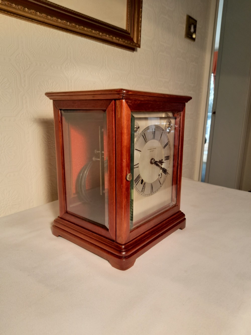 Mahogany 4 glass-sided Bracket/Mantel Clock View III