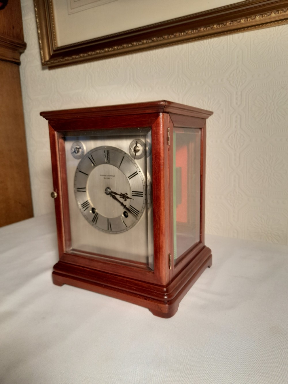 Mahogany 4 glass-sided Bracket/Mantel Clock View IV