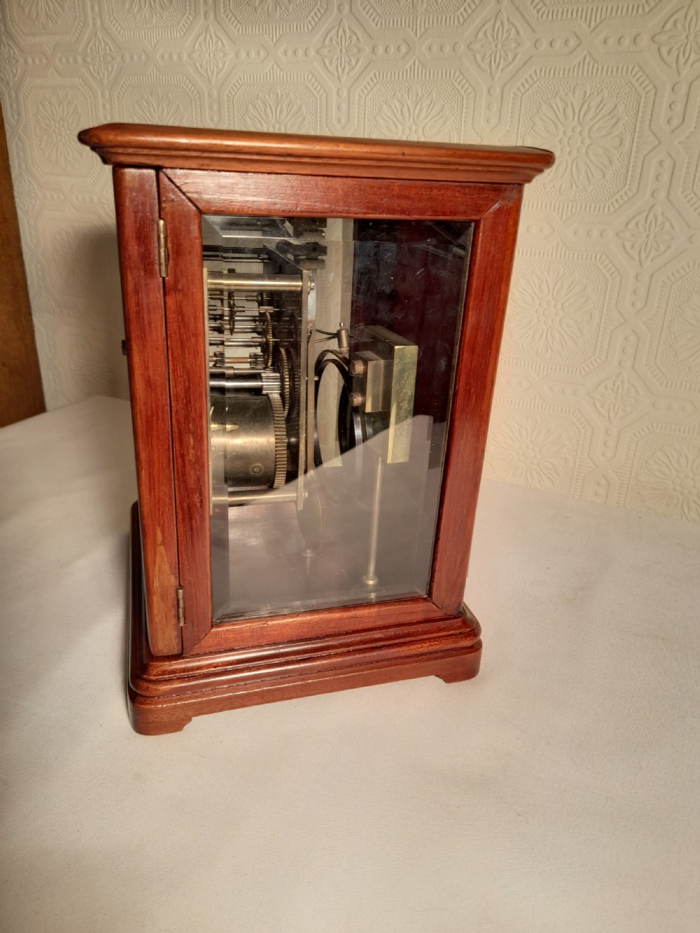 Mahogany 4 glass-sided Bracket/Mantel Clock View V