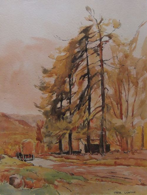 Fred Lawson Watercolour "The Hay Cart"