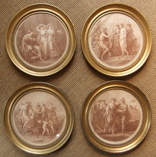 Anjelica Kauffman Good Set of Four Engravings Circa 1805.