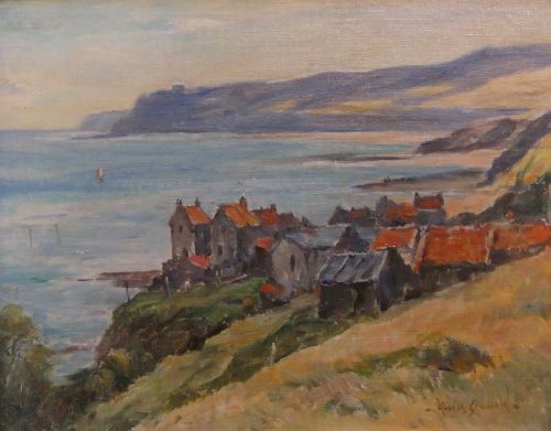 Owen Bowen "Robin Hood's Bay" Oil Painting